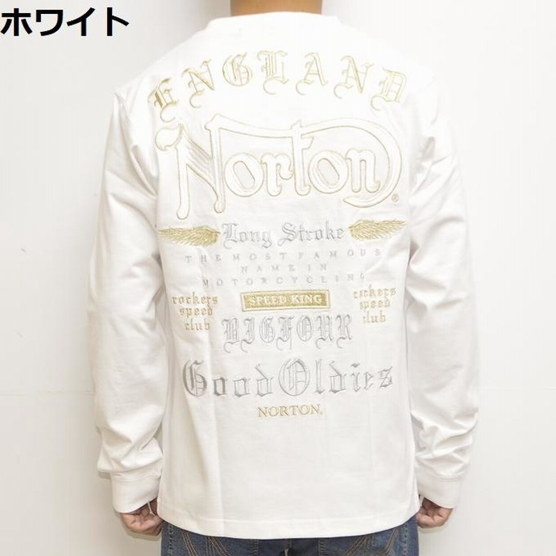 ノートン Norton 服 アパレル 223N1111 長袖Tシャツ ゴールド刺繍