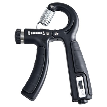 LEADER X 智能記數可調節 R型握力器 黑色 阻力可調 舒適握感  16 x 10 x 2cm  1個