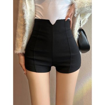 高腰緊身短褲女2025夏季新款辣妹包臀熱褲純色百搭顯瘦休閑打底褲