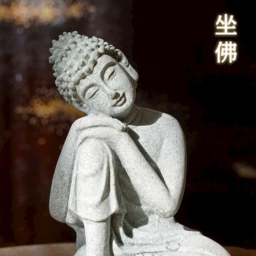 佛陀微景觀造景佛像擺件花卉盆景假山流水枯山水裝飾客廳禪意中式