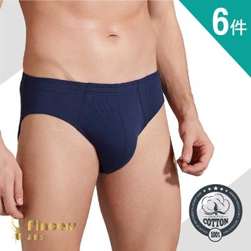 【Pincers品麝士】男純棉三角褲 男內褲 加大臀圍(6入組 /隨機取色 /M-2L)