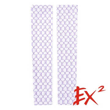 【EX2德國】印花排汗快乾防曬袖套『白紫字母』665032 戶外 露營 登山 健行 休閒 時尚 印花 防曬 袖套
