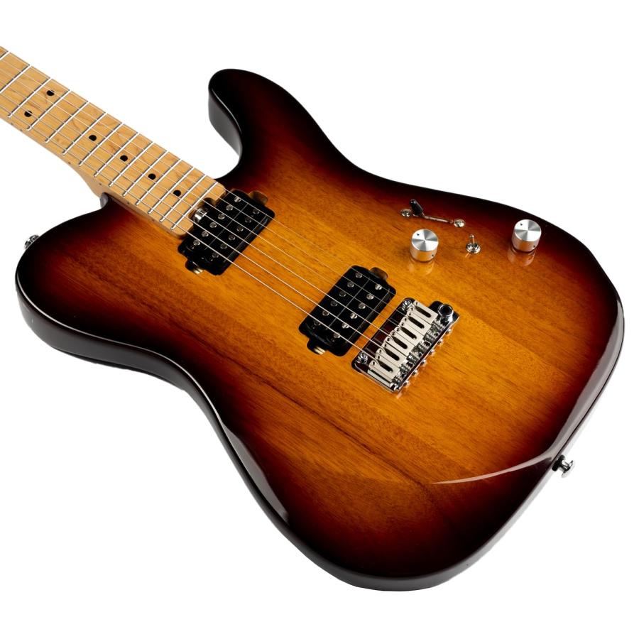 EART TL-380 String Solid-Body Electric Guitar Roasted Mahogany Body Maple Neck, Available in Gloss Finishes,Right