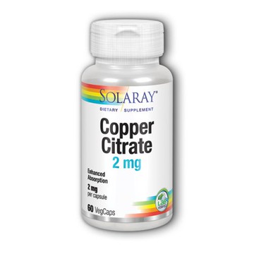 Copper Citrate 60 Caps by Solaray