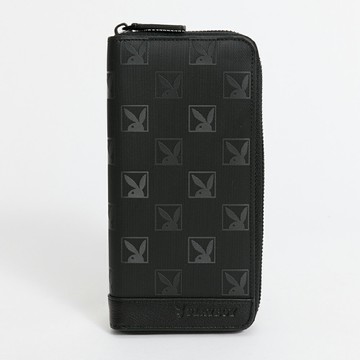 PLAYBOY - 拉鍊長夾 Meaningful系列 - 黑色