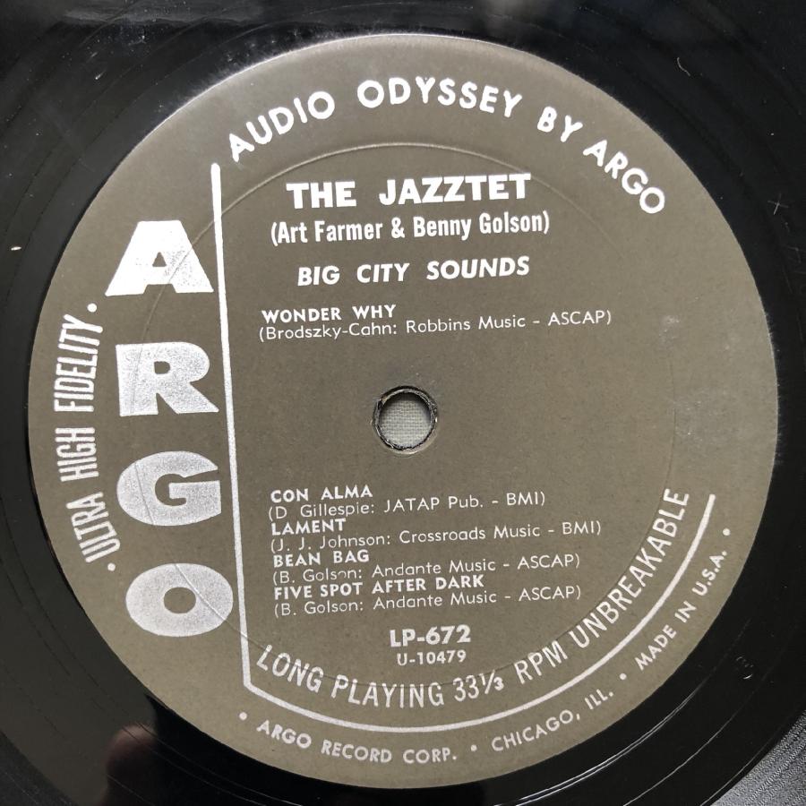 原信夫Collection 良盤 1961年 米国盤 オリジナルリリース盤 Art Farmer  Benny Golson LPレコード The Jazztet Big City Sounds