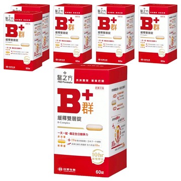 台塑生醫 MD Formula 醫之方 緩釋B群雙層錠  60顆  900mg  6盒