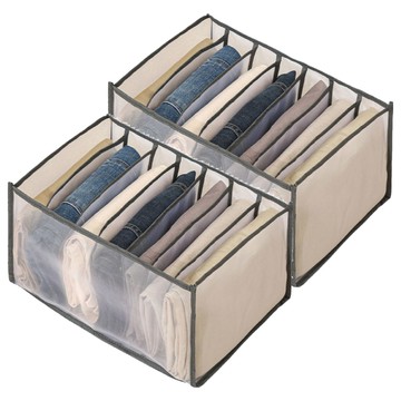 小麥購物 透氣多格收納盒 內褲 L2027  7格  2個  36 x 25 x 20cm