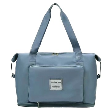 旅行收納包 乾濕分離袋  大(54 x 28~38 x 22cm)  藍色