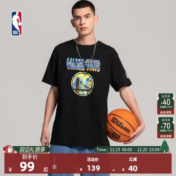 (免運)NBA勇士隊 熔巖海岸 球隊隊徽圓領T恤運動潮流休閑百搭全棉