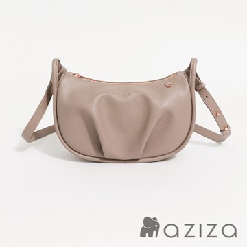 aziza LUCIA斜背彎月包-午茶駝
