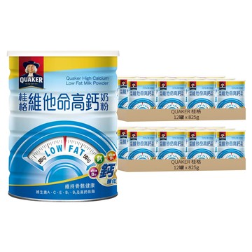 QUAKER 桂格 維他命高鈣奶粉  825g  24罐