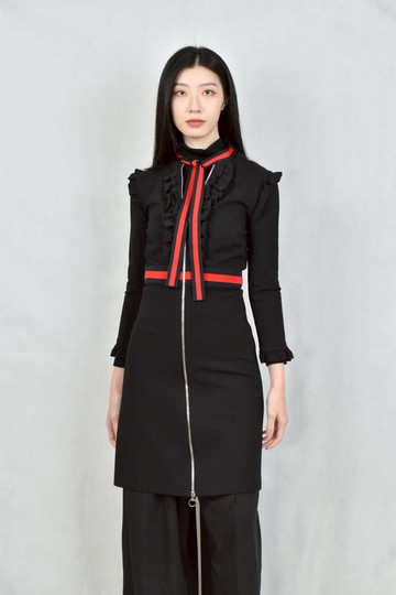 (XS（含）以下) gucci黑色長版外套