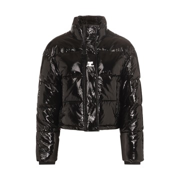 Courreges - Shiny Black Puffer Down Jacket