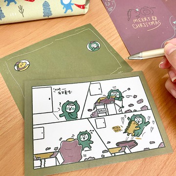 Nings可愛小藍 聖誕卡 漫畫版