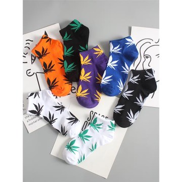 襪子男士楓葉襪女春夏季純棉低幫短筒青少年運動籃球滑板襪子短襪