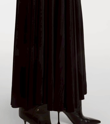 Norma Kamali Belted turtleneck midi dress