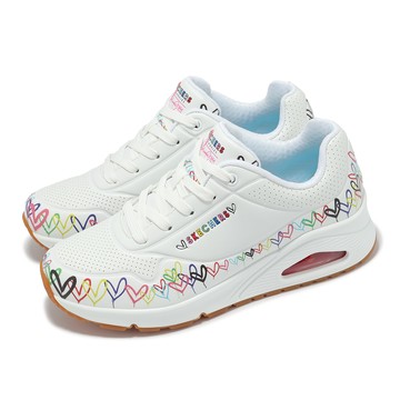 [ACS] Skechers 休閒鞋 UNO-Love All Around 女鞋 白 彩虹 氣墊 膠底 緩衝 愛心塗鴉 聯名款 177917WMLT