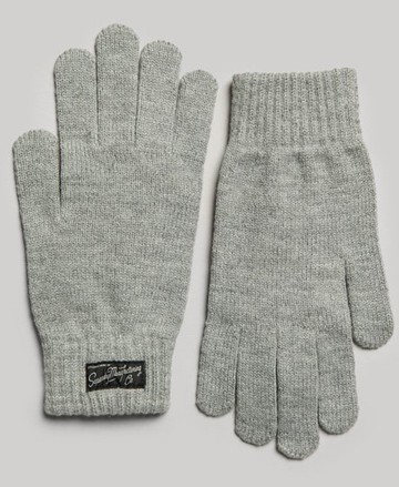Superdry Women's Unisex Essential Logo Gloves Grey / Silver Marl - Size: M/L Size: MxL