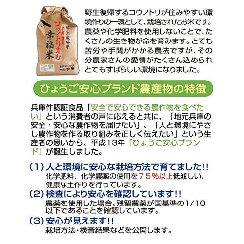 お米 5kg コシヒカリ 7分搗き 特別栽培米 7.5割減農薬 兵庫県 但馬産 コウノトリ育む幸福米 一等米 令和5年産