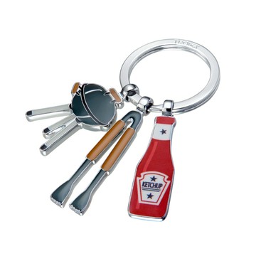 【Troika】BBQ 燒烤金屬鑰匙圈 烤肉工具造型吊飾