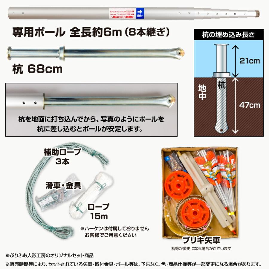 鯉のぼり 庭用 こいのぼり 錦鯉 山水画を思わせる端麗な色調 健児錦鯉 3m 7点セット 鯉のぼり 庭用 ポール付属 ガーデンセット