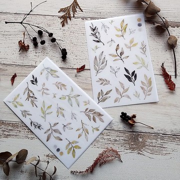 轉印貼紙 // 葉子與日子 ( 2入 )