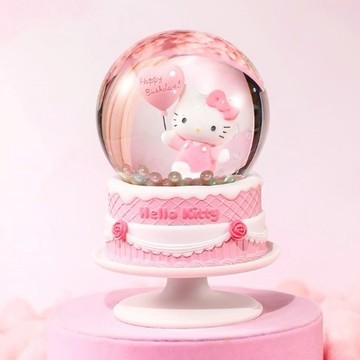 【讚爾JARLL】Hello Kitty 生日祝福 水晶球音樂盒