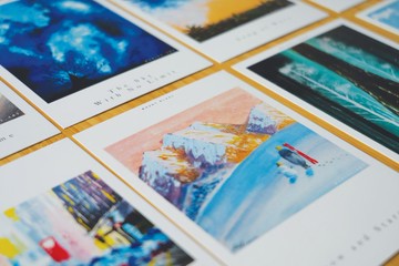 夢旅風景插畫明信片