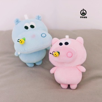 可愛新品💕零零和貓情人節可愛鼻孔豬豬河馬🐷創意毛絨掛件 驚喜禮物 可藏戒指 可愛包包掛飾 創意禮物盒🛒520禮物 送禮物