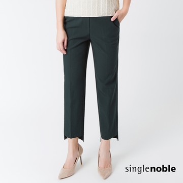 獨身貴族 典雅顯瘦撞色裝飾九分西裝褲(2色)