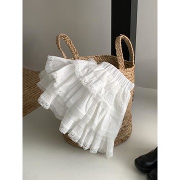 CHao級推薦！蕾絲拼接蓬蓬蛋糕裙女秋季新款小個子高腰a字短裙