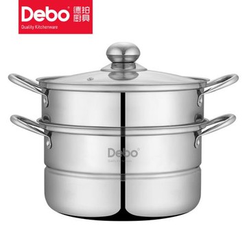 德鉑加厚雙層不銹鋼蒸鍋大容量蒸饅頭蒸魚湯鍋電磁爐煤氣灶通用鍋