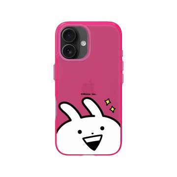 iPhone 16 Clear 粉漾桃 - Usagyuuun 小突兔 - 炙熱的眼神