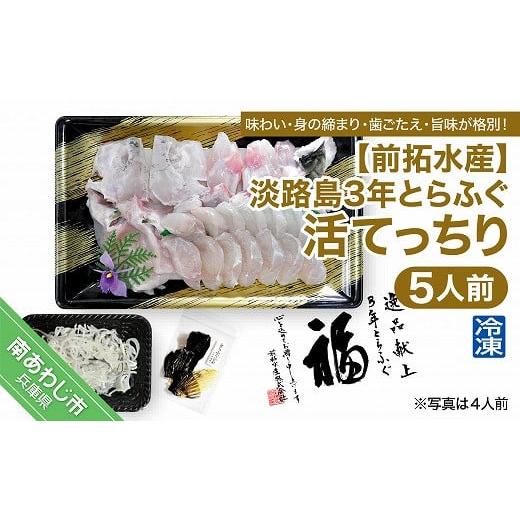 ふるさと納税 兵庫県 南あわじ市 淡路島3年とらふぐ（活てっちり5人前