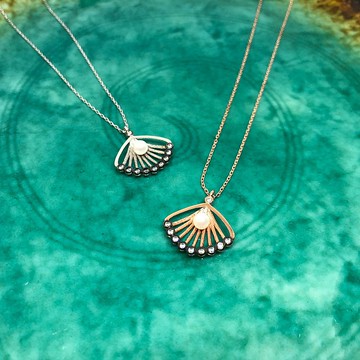 土耳其製925純銀 絕蚌生珠項鍊