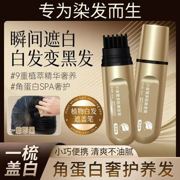 🛒臺灣24h🌳升級款補色筆一梳遮蓋白髮神器不掉色一次性美髮筆