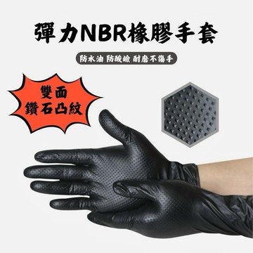 橡膠手套 手套 超彈力 實用 防滑 防水 防油 無粉 耐磨 五金 現貨 NBR 超厚 特厚 業務 美容 美髮 SL007