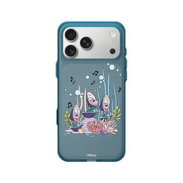 iPhone 17 Pro Max Clear (相機按鈕) 夜幕藍 - 迪士尼-經典系列 Disney Classics - 愛麗絲夢遊仙境 - 牡蠣寶寶珊瑚場景