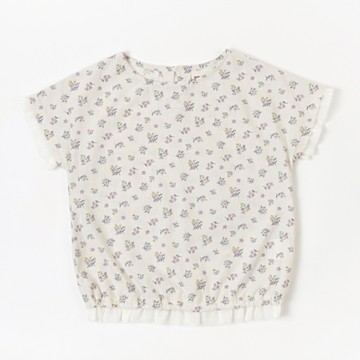 PIPPY浪漫滿版印花棉質短袖上衣 米白-145