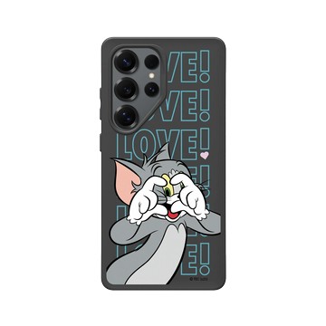Galaxy S25 Ultra SolidSuit 黑 - 湯姆貓與傑利鼠 Tom and Jerry - 湯姆貓愛心
