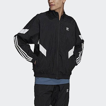 Adidas Woven TT HK7322 男 立領外套 運動 經典 復古 國際版 尼龍 寬鬆 三葉草 穿搭 黑