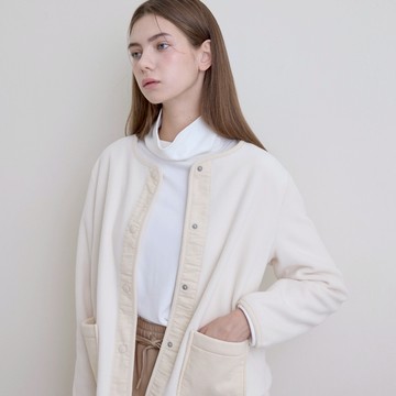 GIORDANO 女裝搖粒絨圓領口袋外套【多色任選】13375786