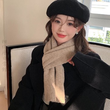 🔥3件8折🍊臺北出貨🍊可開發票日系情侶羊毛針織圍脖女冬季保暖純色針織圍巾學生韓版情侶款百搭