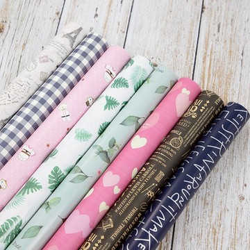 10張生日禮品禮物禮盒包裝紙情人圣誕節清新卡通材料手工包書皮紙