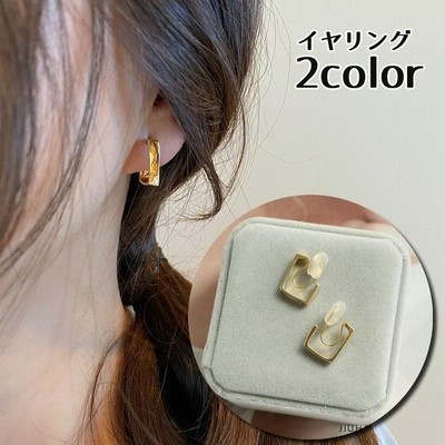 イヤリング ノンホールピアス アクセサリー レディース 女性用 ファッション小物 耳飾り スクエア 四角 かわいい エレガント 通販 Lineポイント最大get Lineショッピング