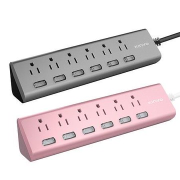 KINYO三角延長線/CGTM366-6/6尺/6開6切/混色出貨/條