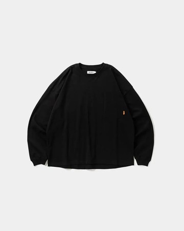LABEL LOGO LS T-SHIRT BLACK