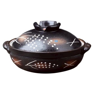 美濃燒 新麥吹釉8號砂鍋  26cm  1個