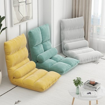 懶人沙發榻榻米床上靠背椅子可愛臥室單人飄窗小沙發折疊椅子家用